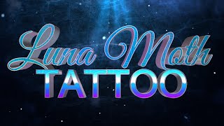 Luna Moth TimeLapse Tattoo dynamicink eternalink new tattoo [upl. by Gneh]