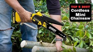 5 BEST Cordless Mini Chainsaw to Buy in 2023 [upl. by Ymmot]