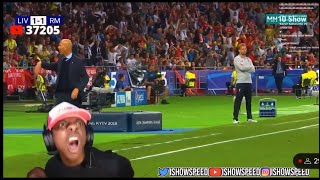 IShowSpeed Reacts To Gareth Bales Bicycle kick Agianst Liverpool In UCL 2018 Final [upl. by Eenor158]