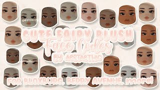 ​​CUTE FAIRY BLUSH FACE CODES BROWN EYES PT1  BLOXBURG  BERRY AVENUE  ID BROOKHAVEN roblox [upl. by Galven]