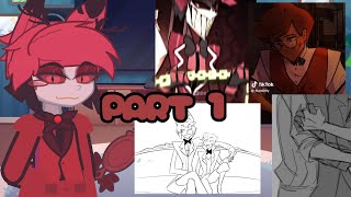 Hazbin hotel react to each other 16  Alastor p17  ships and creds in video [upl. by Coulson]