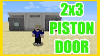 Simple Minecraft Flush Piston Door 2x3 EASY  LEARN REDSTONE [upl. by Yttik]