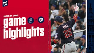 Nationals vs Mariners Game Highlights 62723  MLB Highlights [upl. by Jarita]