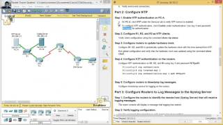 2613 Packet Tracer  Configure Cisco Routers for Syslog NTP and SSH Operations [upl. by Klaus]