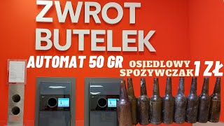 Jak rozpoznać butelki zwrotne bez etykiet  automat do butelek  1 zł za butelkę [upl. by Mode684]