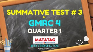 GMRC4 SUMMATIVE TEST  MATATAG LE Based [upl. by Nnasus]