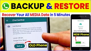 Whatsapp Chat Backup Restore 2023  How to backup and Restore Your Whatsapp messages on android [upl. by Htez]