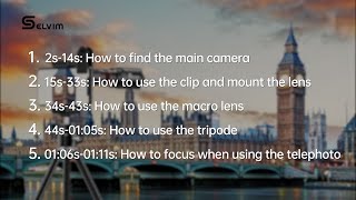 How To Use Selvim Pro Phone Camera Lens Kit [upl. by Elayne855]