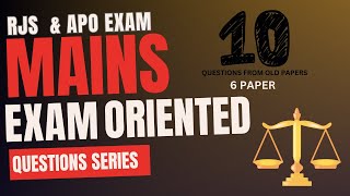 RJS and APO Mains Exam Oriented Old Paper Questions for Practice and Preparation Day 6 [upl. by Dinsdale]