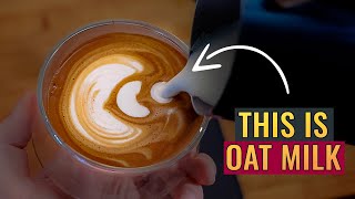 How To Steam Oat Milk for Latte Art [upl. by Hillard]