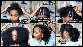 THE ULTIMATE QUICKWEAVE FOR SHORTFINETHIN HAIR 😱😱  360 INVISIBLE PART QUICKWEAVE👀  VERSATILE 🤌🏾 [upl. by Ecirum175]