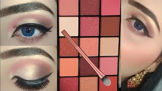 Red amp Golden Eye Makeup Tutorial for Brown Eyes  red eyes makeup  cut crease eyeshadow tutorial [upl. by Reema]