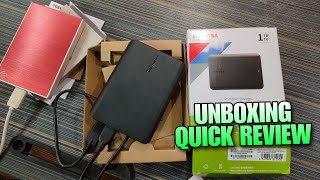 TOSHIBA Canvio Basics 1TB Portable External HDD Unboxing amp Quick Review  Comparing With Another HDD [upl. by Mattie]