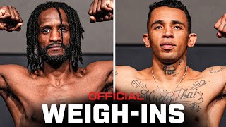 Magny vs Prates Fighter WeighIns  UFC Vegas 100 [upl. by Tihor]