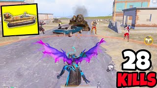 They Attacked Me With New Amour Vehicle HOVERCRAFT in BGMI • 28 KILLS • BGMI Gameplay [upl. by Eillo]