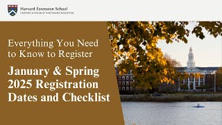 January amp Spring 2025 Registration Dates amp Checklist [upl. by Ahsineb461]