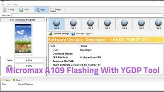 How To Flash Micromax A109  Micromax A109 Flashing With YGDP Tool [upl. by Orvas25]