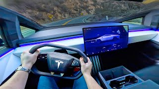 What Its Like To Drive A Tesla Cybertruck POV [upl. by Yeffej]