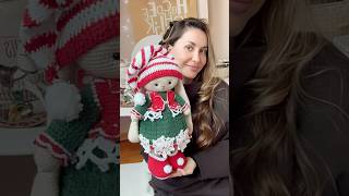 Crochet bunny in her Santa outfit 🎄 [upl. by Ennasirk]