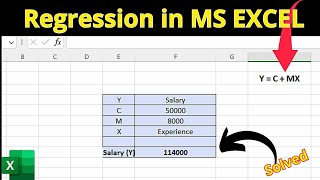 Regression in MS Excel  Lean Six Sigma [upl. by Ardnot547]