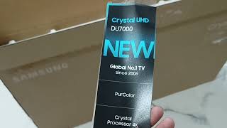 crystal UHD Du7000 new sumsung television unboxing details sumsung 4k television specification [upl. by Nolat42]