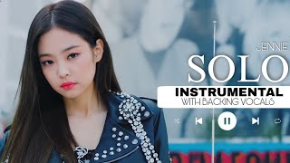 JENNIE  Solo Official Instrumental with backing vocals Lyrics [upl. by Cantlon]