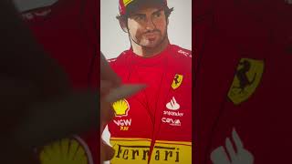 CARLOS SAINZ JR driver FERRARI  Portrait Painting Process digitalart [upl. by Vallie]