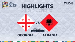 HIGHLIGHTS  Georgia vs Albania  UEFA Nations League 2024  TUDN [upl. by Brotherson]