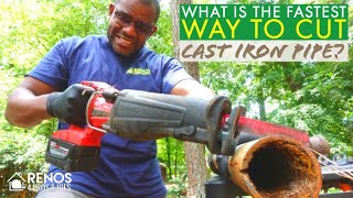 Fastest Way to Cut Cast Iron Pipe [upl. by Eyot]