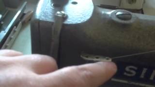 Threading a Singer Sewing Machine  Singer 491 Industrial Sewing Machine [upl. by Imoyn]