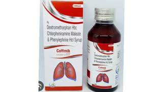 Coffmik Syrup Dextromethorphan Hbr Chlorpheniramine Maleate amp Phenylephrine Hcl Syrup [upl. by Yelsgnik]