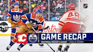 2023 Heritage Classic  Flames  Oilers 1029  NHL Highlights 2023 [upl. by Nessej]