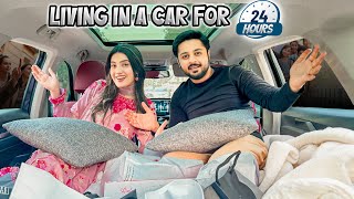 LIVING IN A CAR FOR 24 HOURS CHALLENGE 🚗😱 [upl. by Newo]