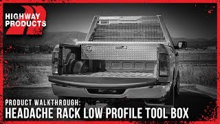 Highway Products  Headache Rack Low Profile Toolbox Combo [upl. by Notnert]