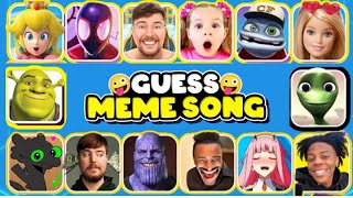 GUESS THE MEME🔥  MOST POPULAR MEMES  MrBeast iShowSpeed The Rock [upl. by Faxon]