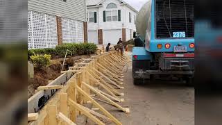 The Cottages Retaining Wall Project  BEFORE amp AFTER [upl. by Vaughn]