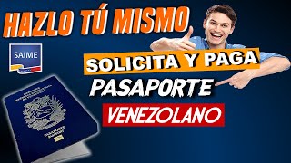 🔴Cómo SOLICITAR y PAGAR PASAPORTE VENEZOLANO en SAIME✈️ PAGANDO con BDV [upl. by Aissila]