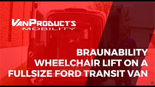 Using the Wheelchair Lift on a FullSize Ford Transit [upl. by Romalda335]