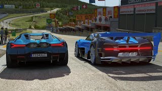 Bugatti Vision GT vs Lamborghini Revuelto at Old SPA [upl. by Buehler]