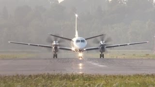 Saab 2000 SELRA Landing at Airport BernBelp  Beautiful Vortices [upl. by Odessa313]