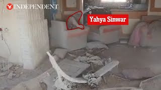 Final moments of Hamas leader Yahya Sinwar captured on drone footage [upl. by Needan239]