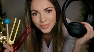 ASMR The Ultimate Hearing Test Tuning Forks Beep Test Competing Phrases Headphones [upl. by Dilan]