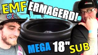 HUGE Ermagerd Subwoofer w Tonys Single Sundown NS1 Bass Amp  Crazy EMF Car Audio Demo [upl. by Sanger]