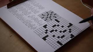 Crossword ASMR soft spoken pen scratching  NYT Tuesday November 12 2024 [upl. by Llenwahs]