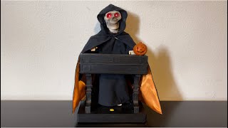 Gemmy Halloween 1995 Animated Grim Reaper at His Organ [upl. by Yralih665]