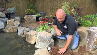 How to build a Fish Pond  Part 20  Pond Edging amp Landscape Borders [upl. by Dalenna266]