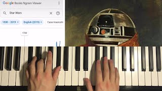 Google Books Ngram Viewer Meme Song Piano Tutorial Lesson [upl. by Fay169]