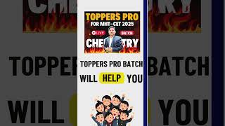 Boost Your Percentile in MHTCET  2025  All About Chemistry  topperspro MHTCET viral shorts [upl. by Gavrah]