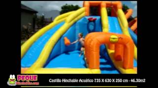 Castillo Hinchable Acuático 50m2  Pequehinchablescom [upl. by Neeka]