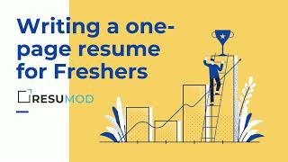 Writing a one page resume for Freshers With Examples [upl. by Herwick]